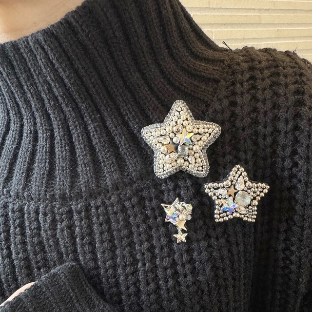 【 3 点セット STAR brooch 】（Silver）No.1245