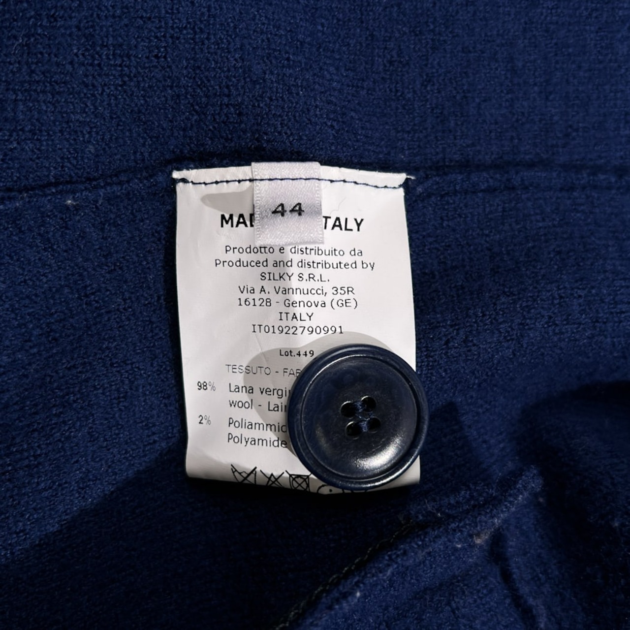 ROSSO35 ロッソ トレンタチンクエ ウール 2B ジャケット サイズ 44 /ブルー/イタリア製/レディース