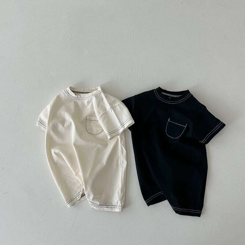 【BABY】韓国風 シンプル系夏ロンパース