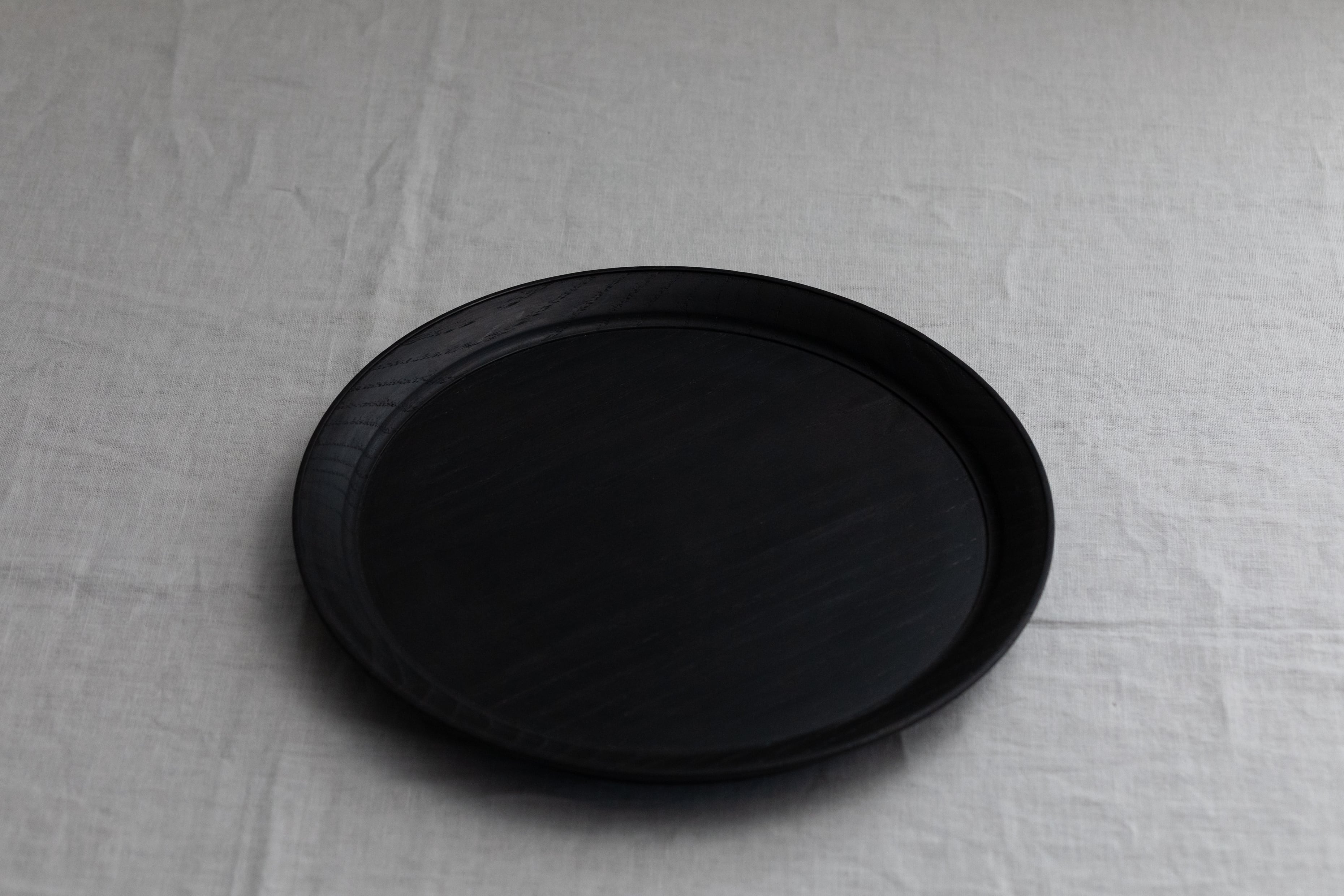 丸盆 尺（栗/鉄媒染) | ヒトトキ -人と木-