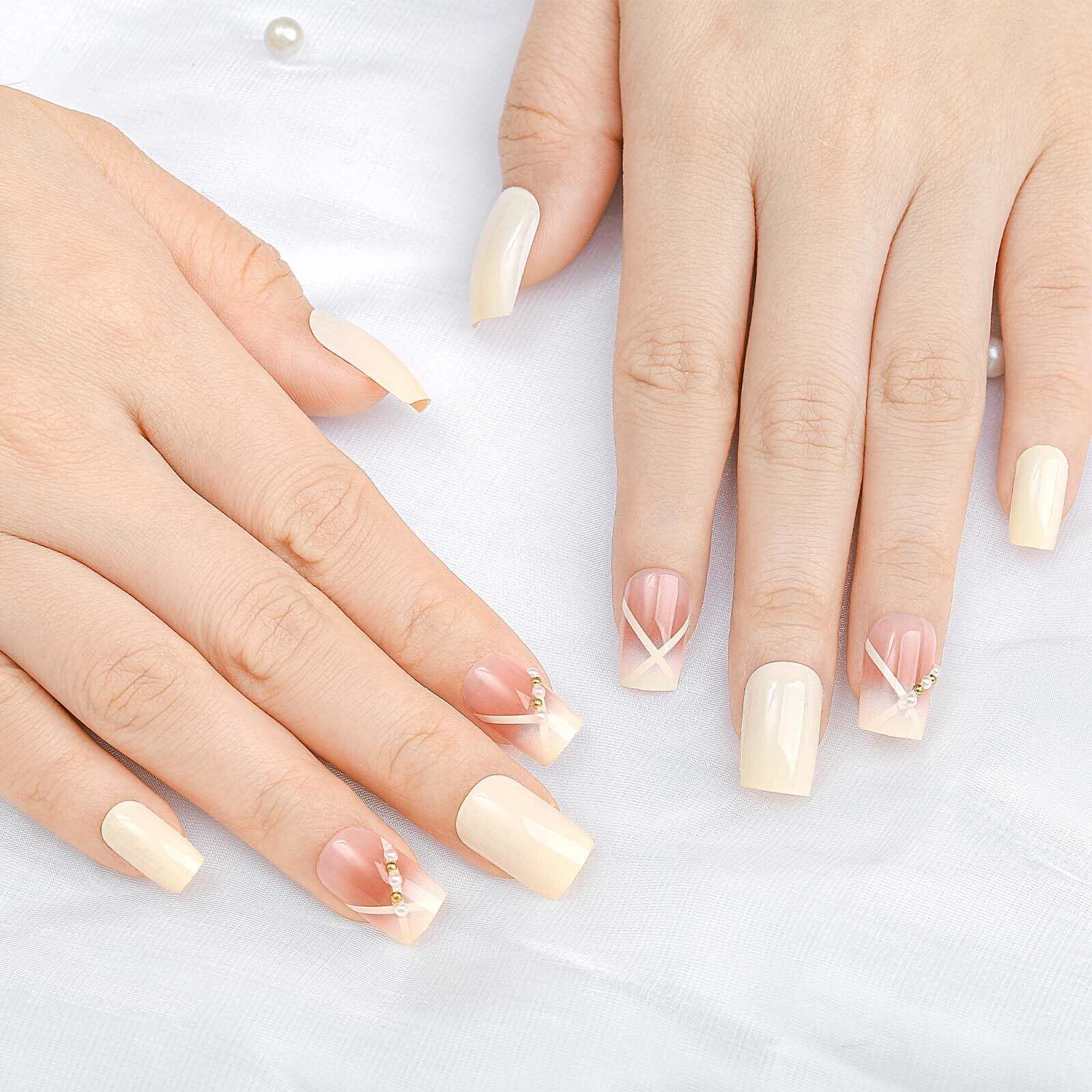 特価セール】Sethexy 24枚入ネイルチップ ロングバレリーナ チップ シ