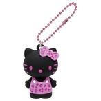 ハローキティ（ヒョウ柄シリーズ）PVCマスコットブラック(8403426)