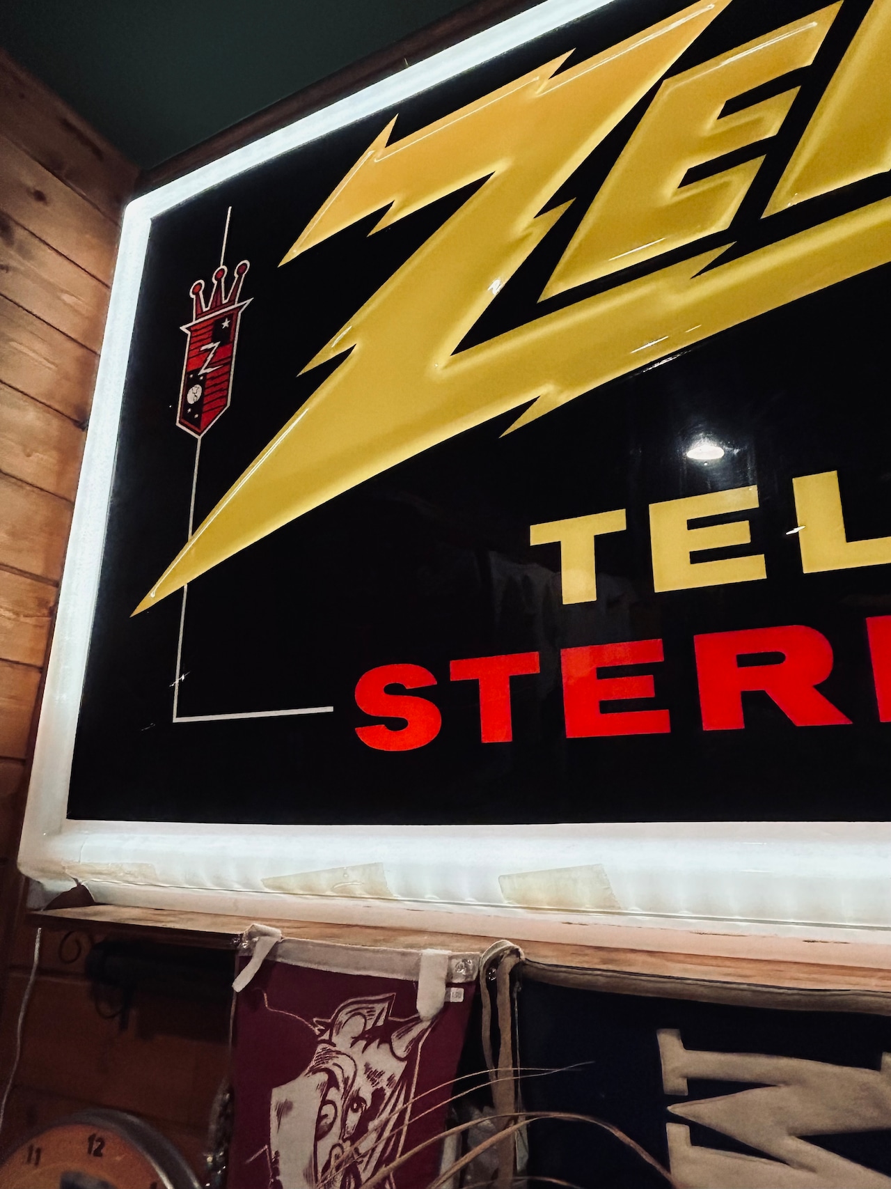 1960s ゼニス ヴィンテージ 電飾看板 ZENITH “RADIO TELEVISION STEREO HI-FI” Lighted Advertising Sign S-27