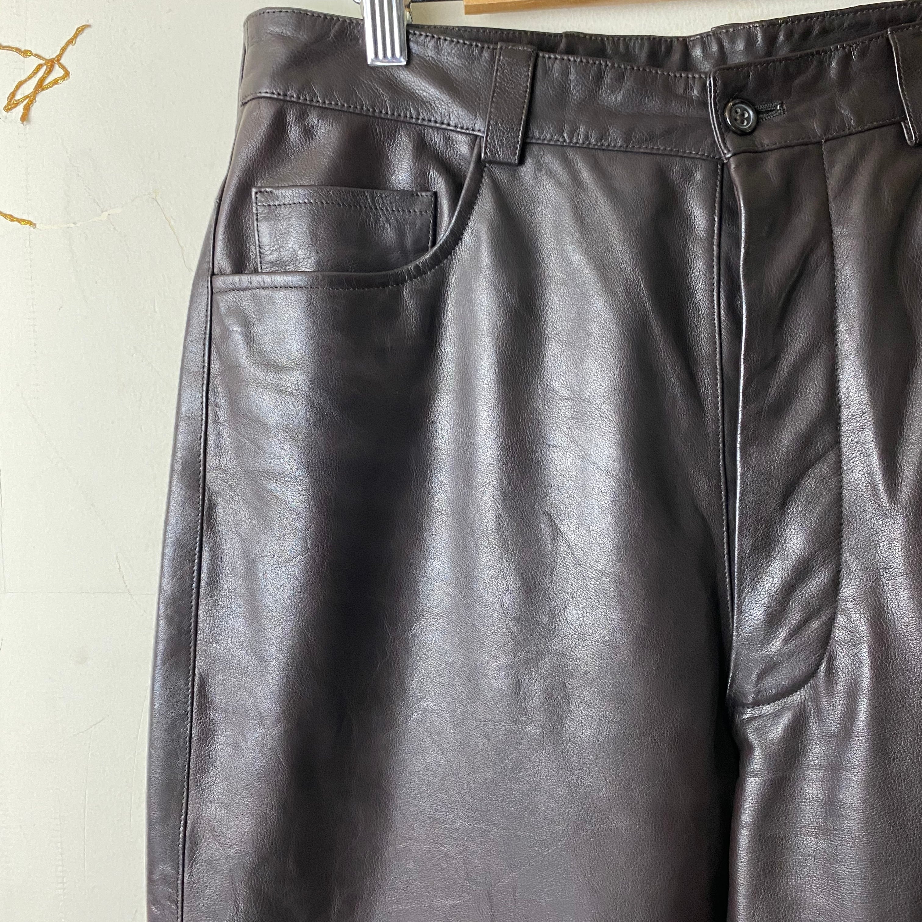 JIL SANDER tapered leather pants | NOIR ONLINE