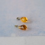 チェリーブランド ハンドメイド、ドロップガラスチャーム（アンバー・2コ）