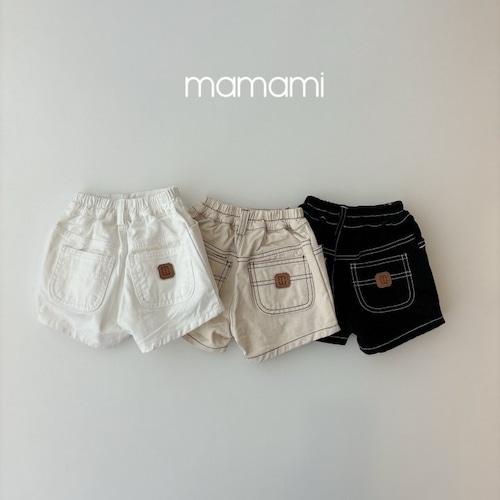 【送料無料・予約　2024 summer】Junior：today stitch short pants〔トゥデイステッチショートパンツ〕　mamami