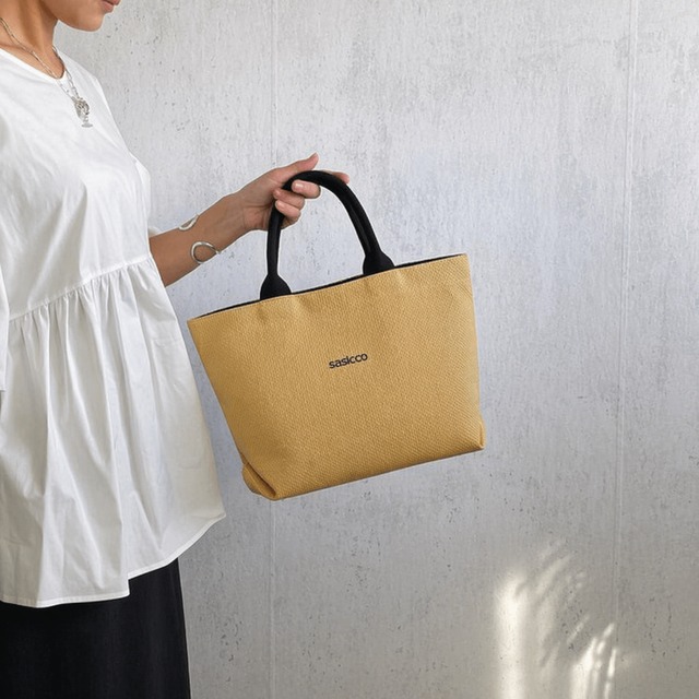 sasiccoトート カーキ | 三河木綿 刺子織 タネイ | sasicco tote