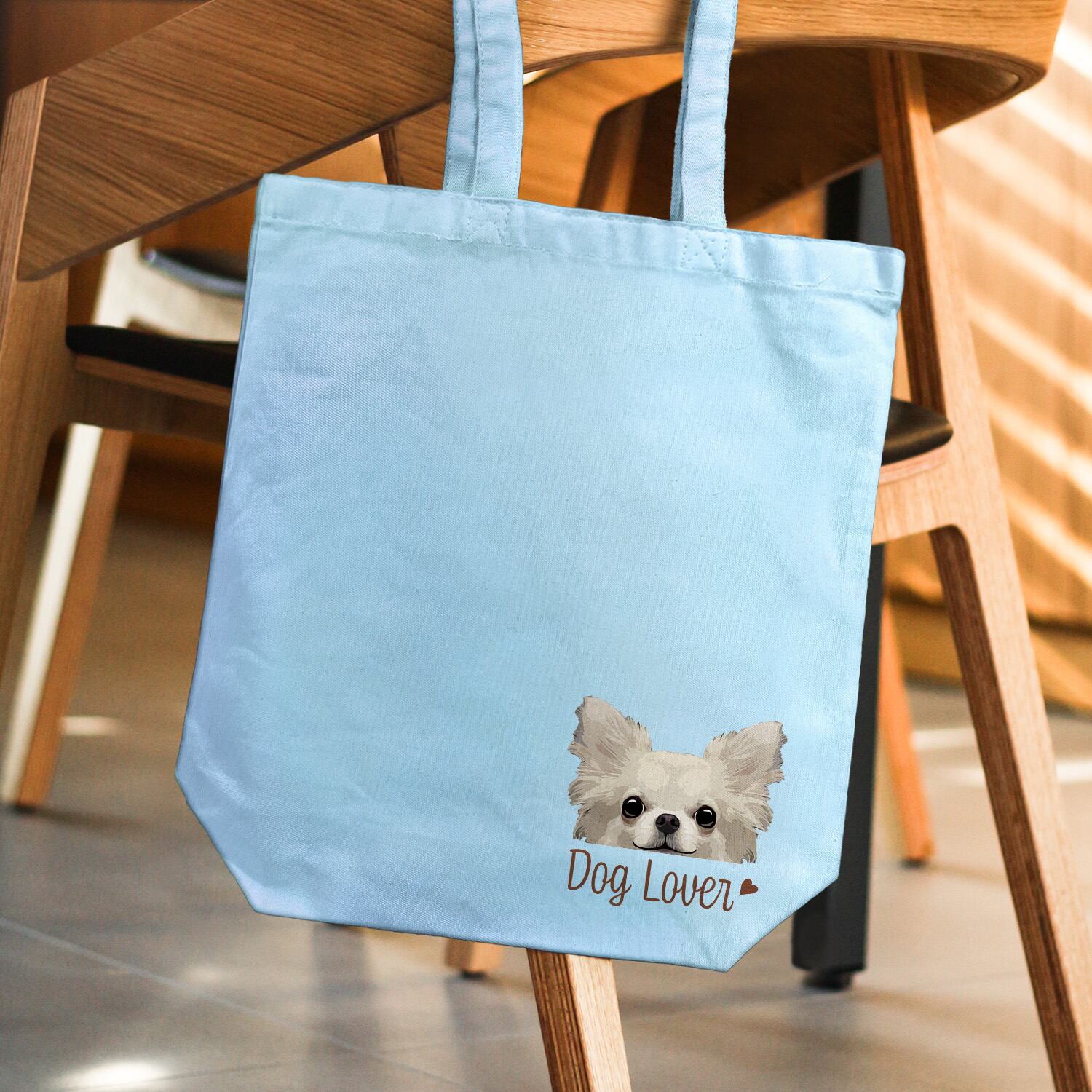 チワワ ロングコート 毛色6色 】キャンバス トートバッグ 犬 ペット