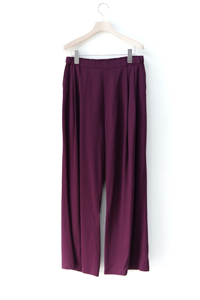ANTHEM A / VISCOSE DOUBLE PLEATS EASY TROUSERS