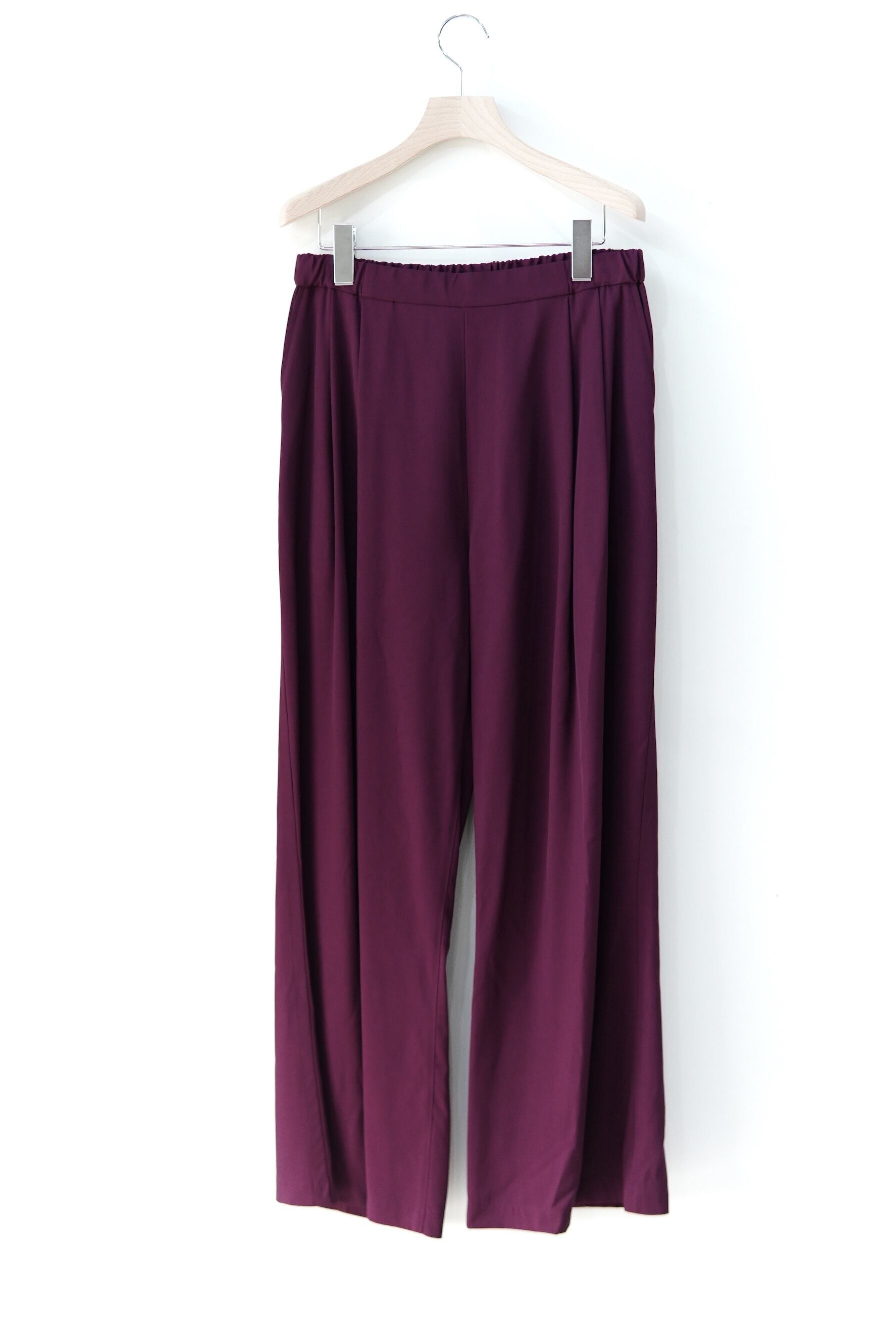 ANTHEM A / VISCOSE DOUBLE PLEATS EASY TROUSERS
