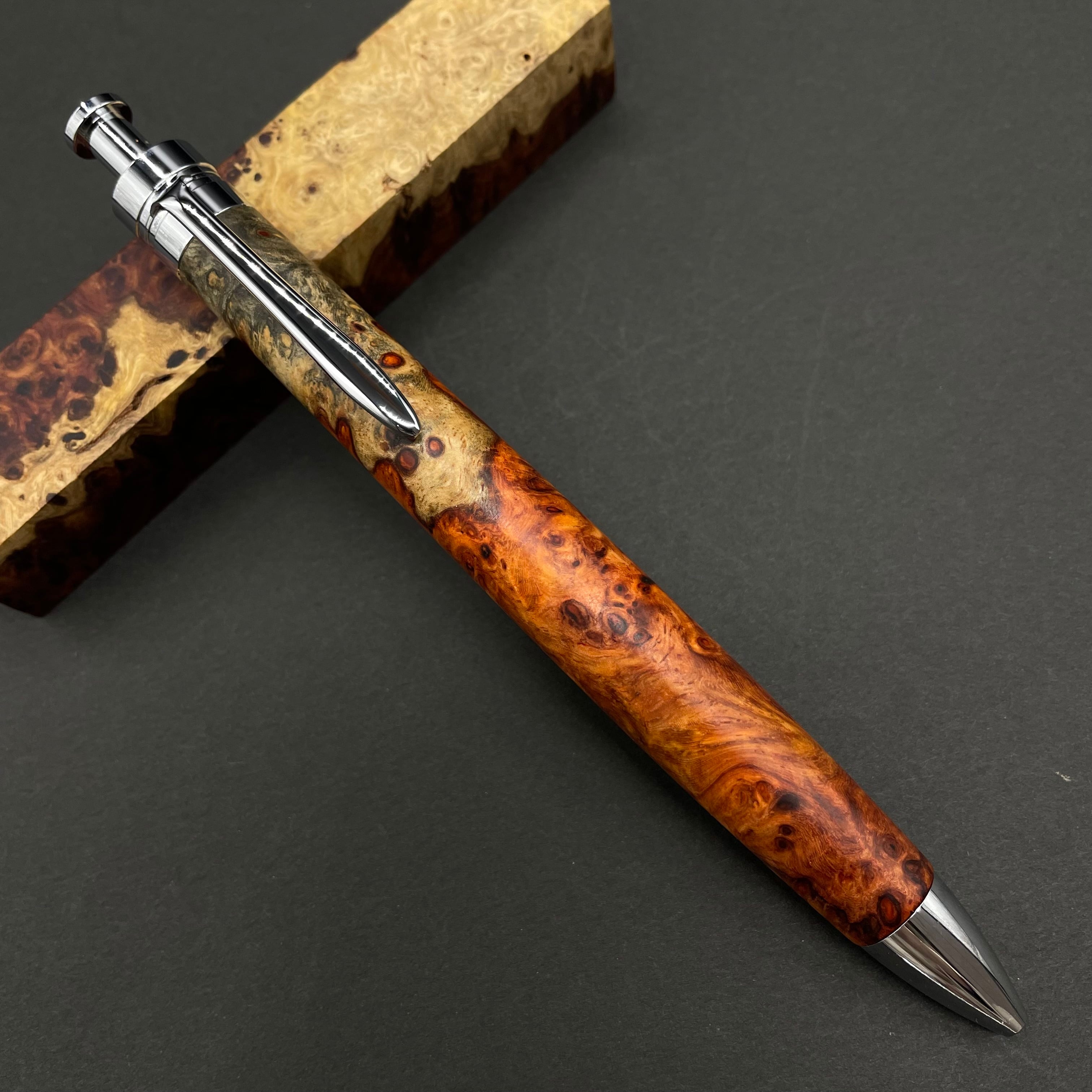 【ウッドペンクラフト】　スタビライズド青　楓瘤　シャープペン ウッドペンクラフト 楓瘤スタビ青 0.5mm 【公式通販】