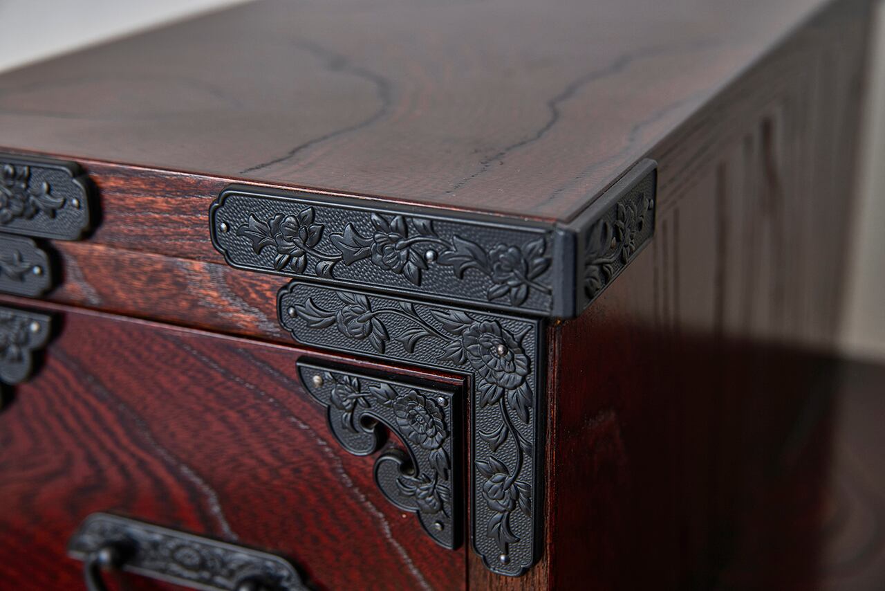 階段箪笥 時代箪笥 小箪笥 ミニ箪笥 レトロ 木製 ケヤキ 欅 無垢