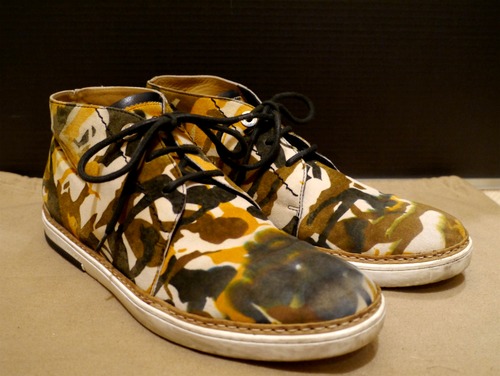 レア★JIMMY CHOO ジミーチュウ メンズ カモフラ 迷彩 チャッカブーツデザイン ミドルカット スニーカー 42★