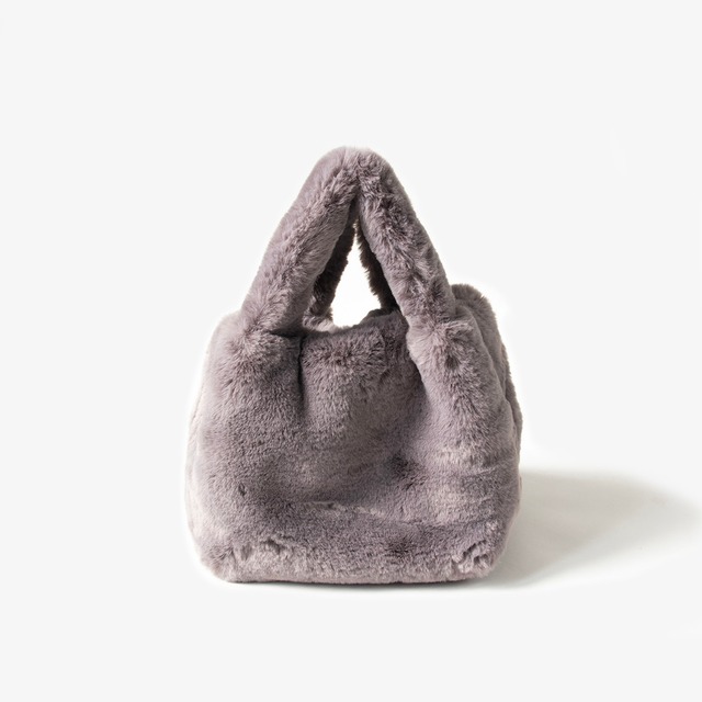 VINCENT PRADIER／FAKE FUR BAG （GREY）