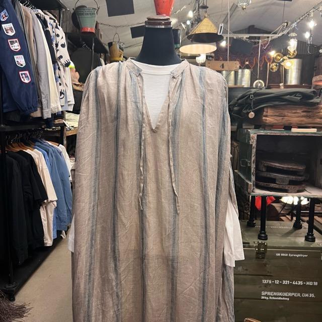 ICHI Antiquites（イチアンティークス） インディゴストライプドレス 