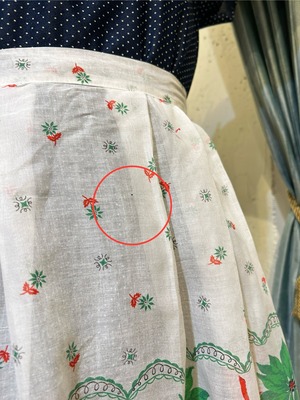 Vintage poinsettia motif Christmas apron