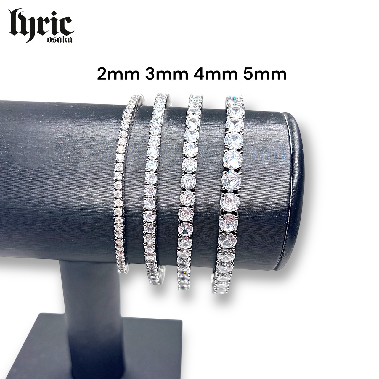 【最高級】stainless316L 5mm 20cm luxury tennis bracelet  silver