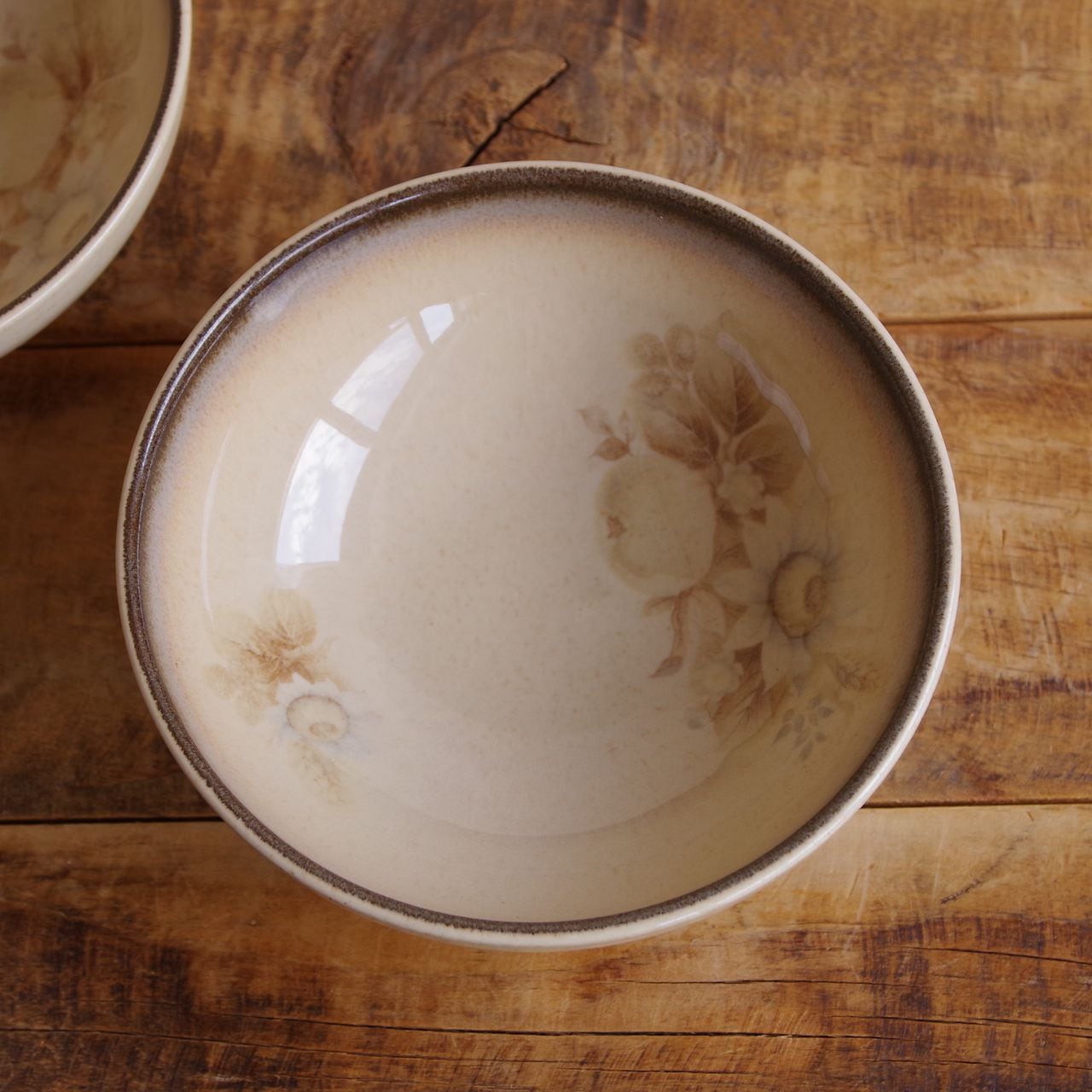 デンビー メモリーズ ブラウン 花柄 シリアルボウル 小鉢 15cm DENBY