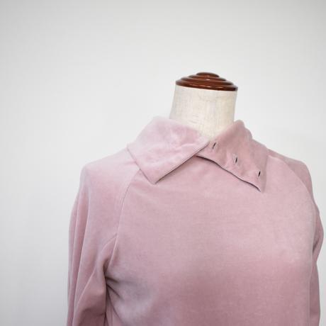 high neck velour tops とじこみ別注カラー pink   とじこみ