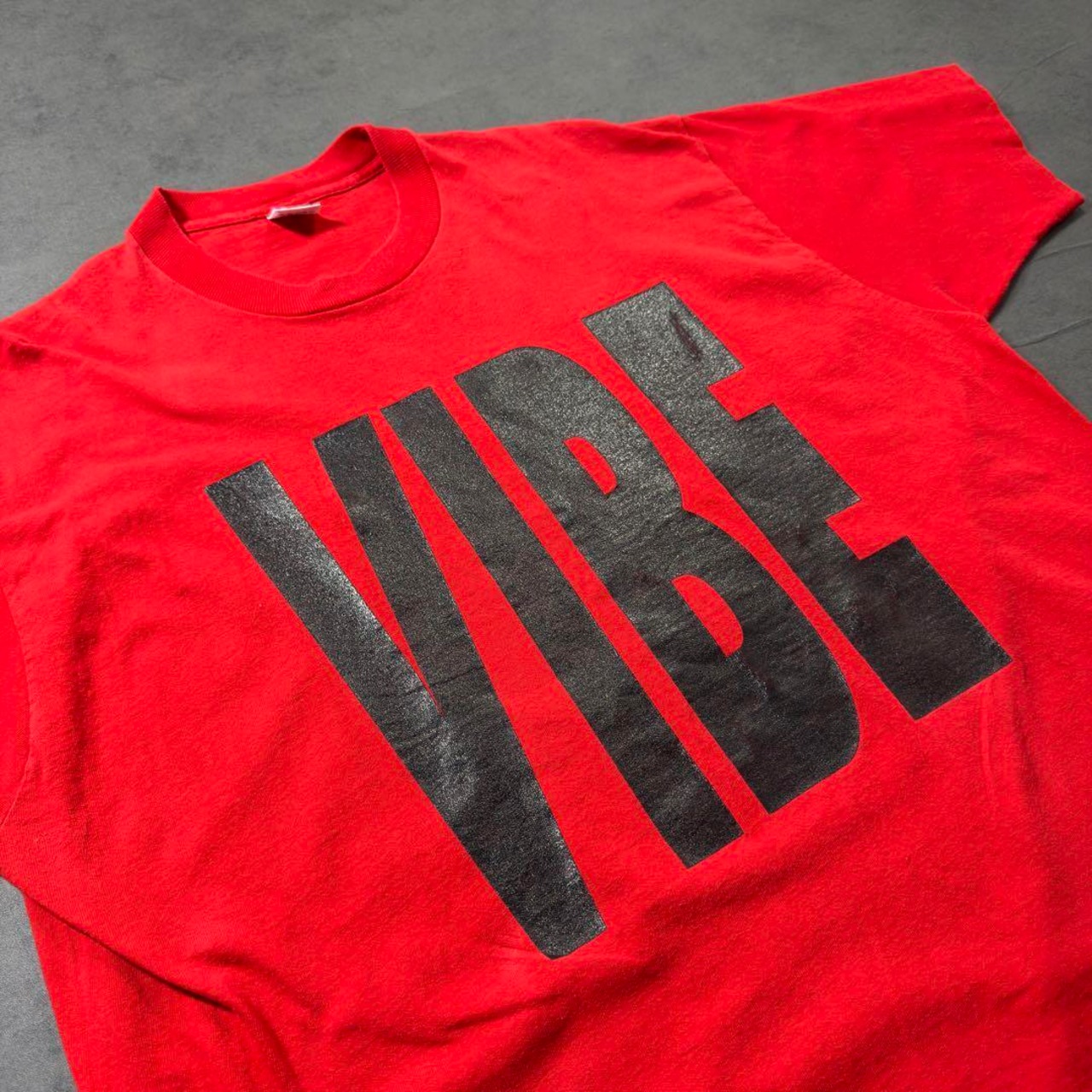 90s FRUIT OF THE LOOM TEE "VIBE MUSIC!" XXL 古着 - 4