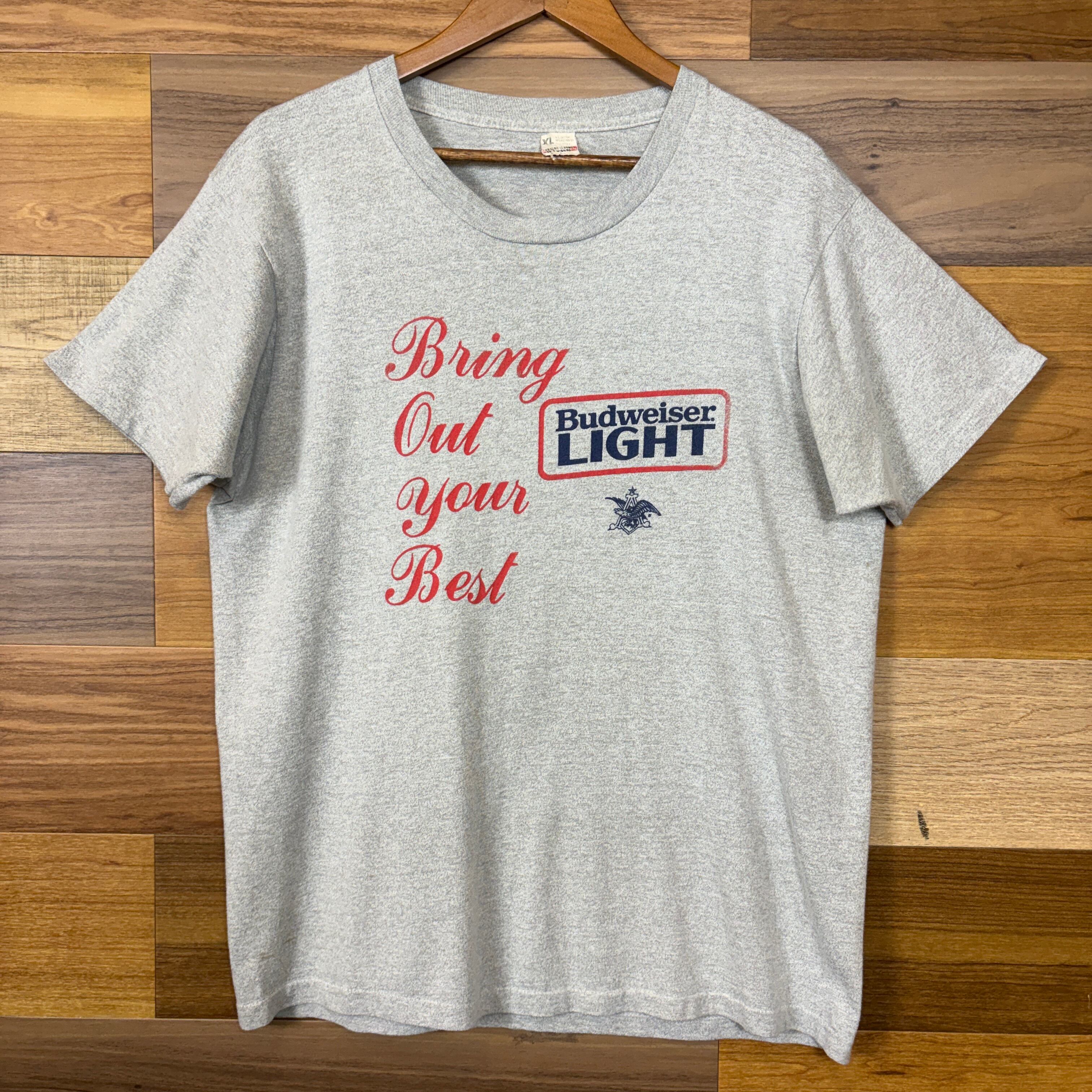 80s budweiser tシャツ　XLサイズ　企業物 USA製 80s BUDWEISER バドワイザー 企業 T-sh Tシャツ サイズ メンズ