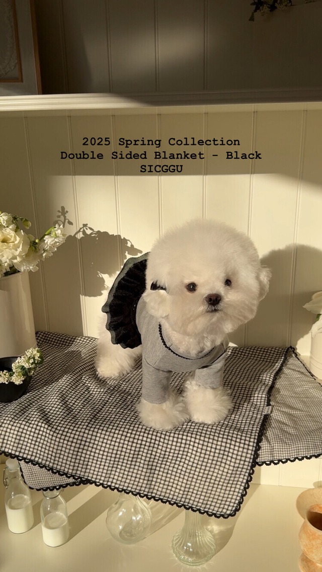 〈即納アイテム〉SICGGU / ダブルサイド ブラックブランケット