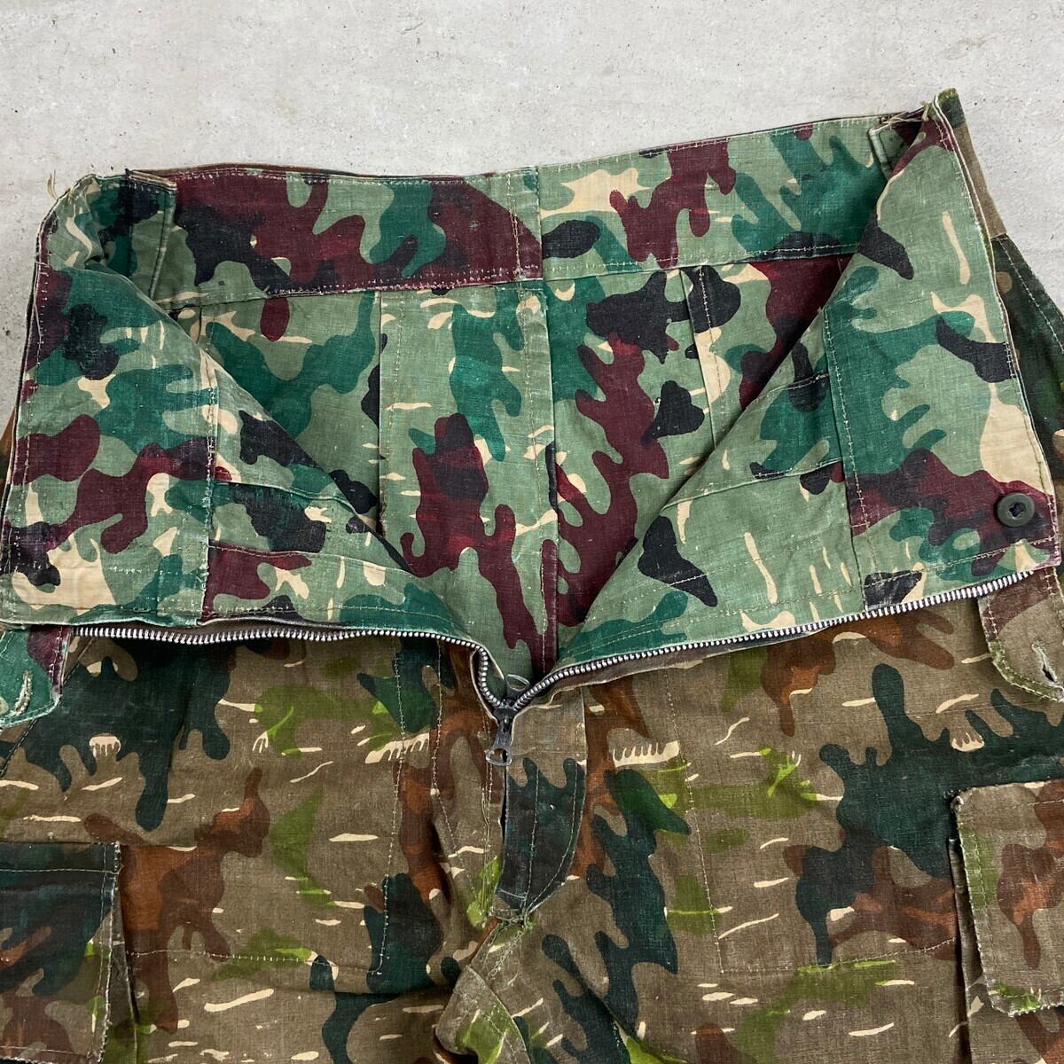 50〜60年代 スペイン軍 アメーバカモ リバーシブル フィールドパンツ