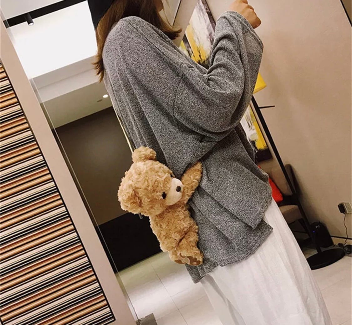 oinimiくまちゃん ふわふわ 腋下バッグ ワンショルダー 韓国カジュアル ふわもこベアバッグ＊°+ 》》》 》》》 》》》 》》》海外ファッション