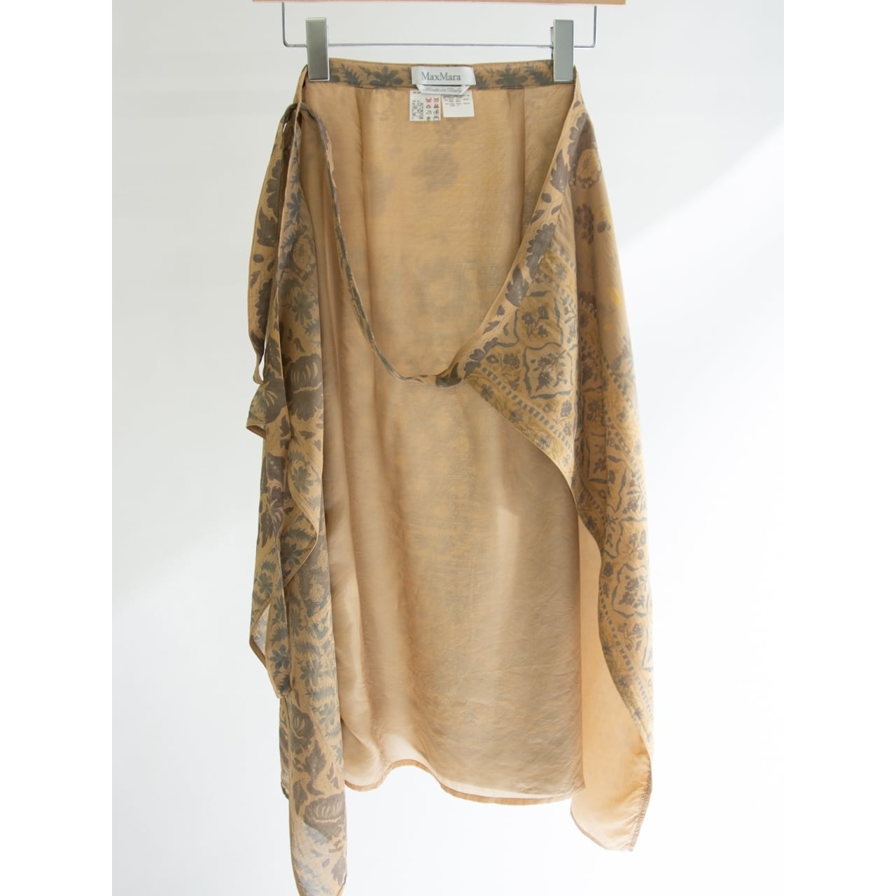 【MaxMara】Made in Italy Silk-Wool Crossover Skirt（マックスマーラ イタリア製シルクウールクロスオーバースカート）
