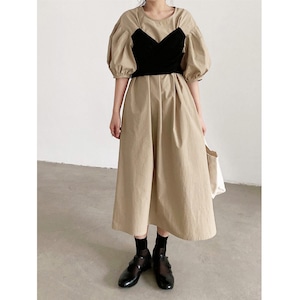 ビスチェパフスリーブワンピース K0367