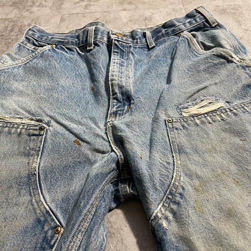 USA製 デニム ダブルニー Carhartt B07 DNM 38×34 詳細写真7