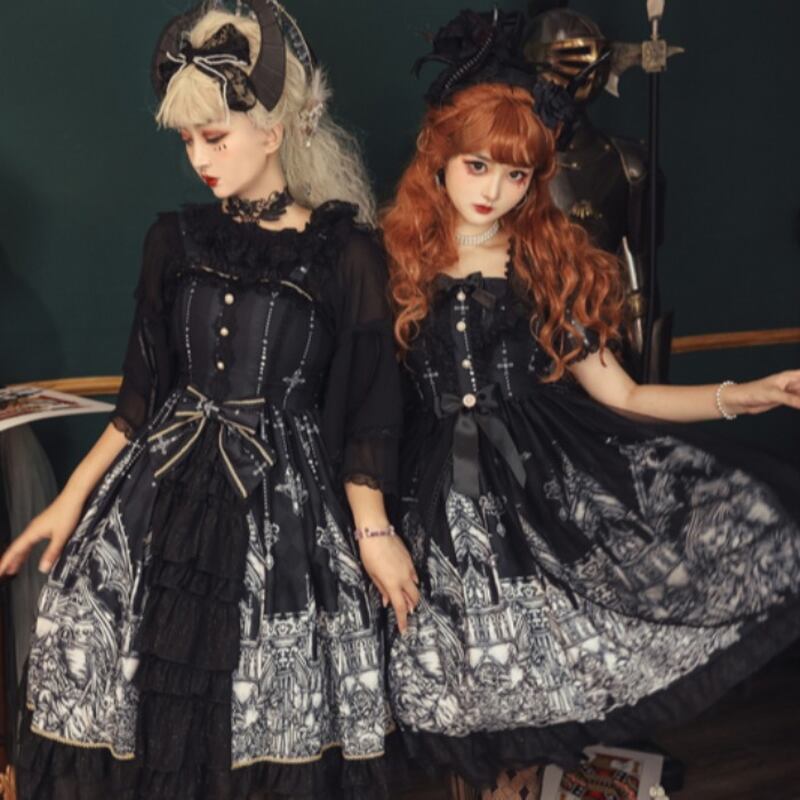 サブカル 服 地雷系 通販 ロリータ シフォン アウター 羽織り ゴスロリ 闇かわいい 上品バンギャ