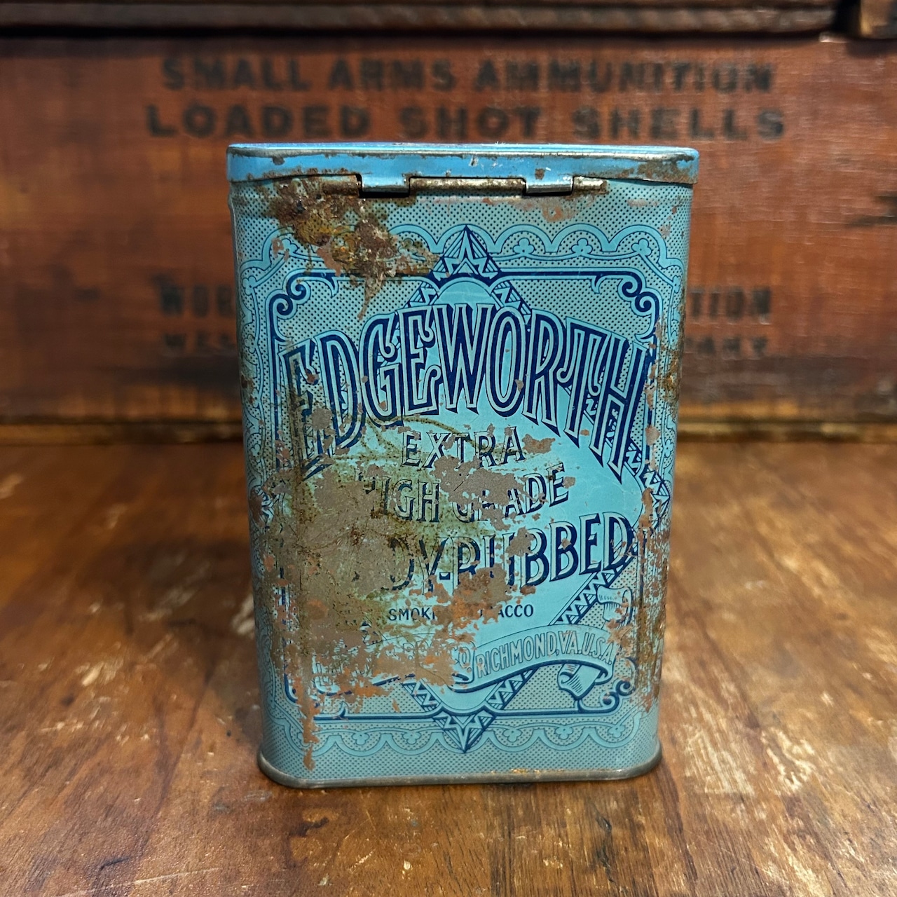 1930s エッジワース ヴィンテージ タバコ缶 Larus & Bro. Co. EDGEWORTH READY-RUBBED Vintage Tobacco Tin T-765