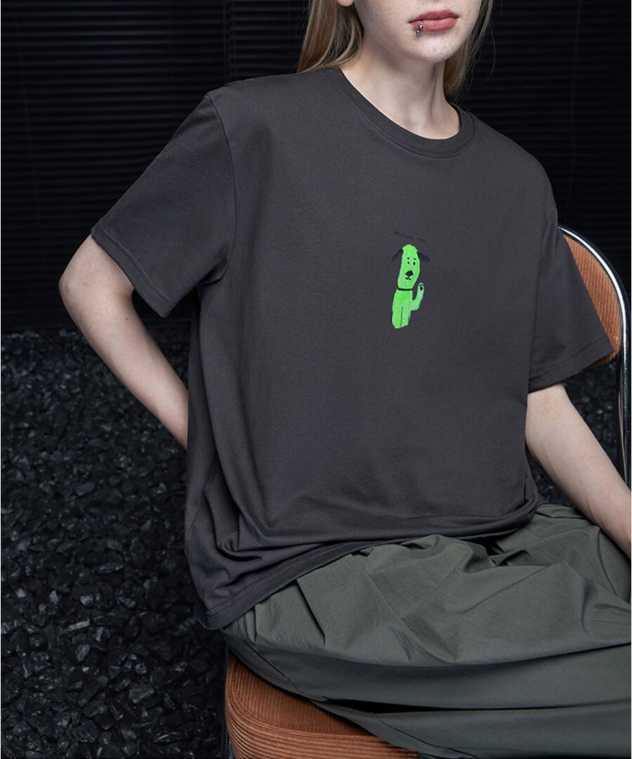 ユニーク◆わんこプリントTシャツ【t-10691】