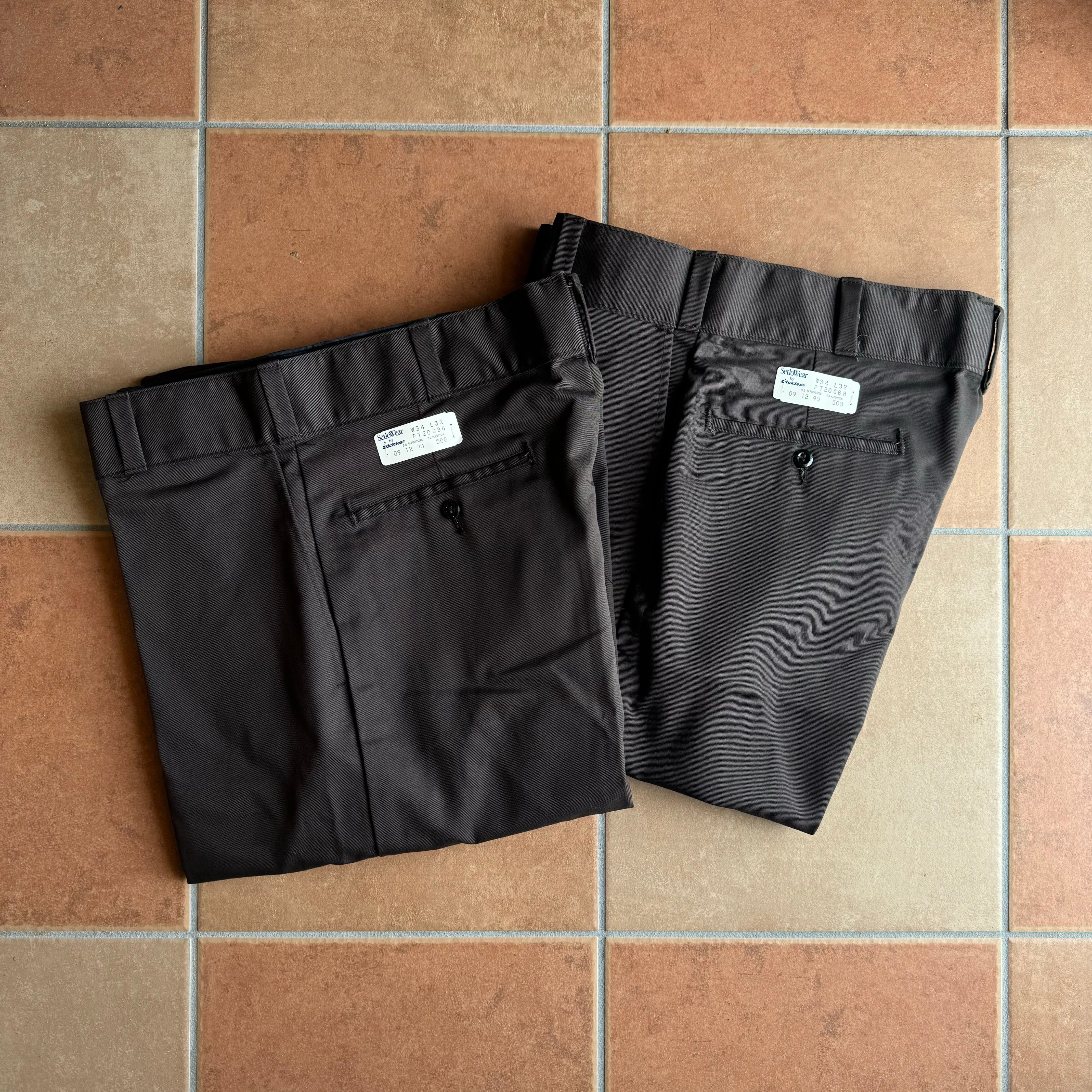 Deadstock "SetloWear"by Dickies Work Pants/Brown/34