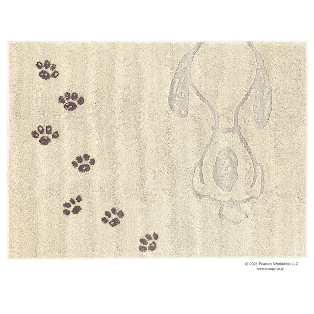 【ラグ】PEANUTS Paw print RUG　（約130cm×185cm）