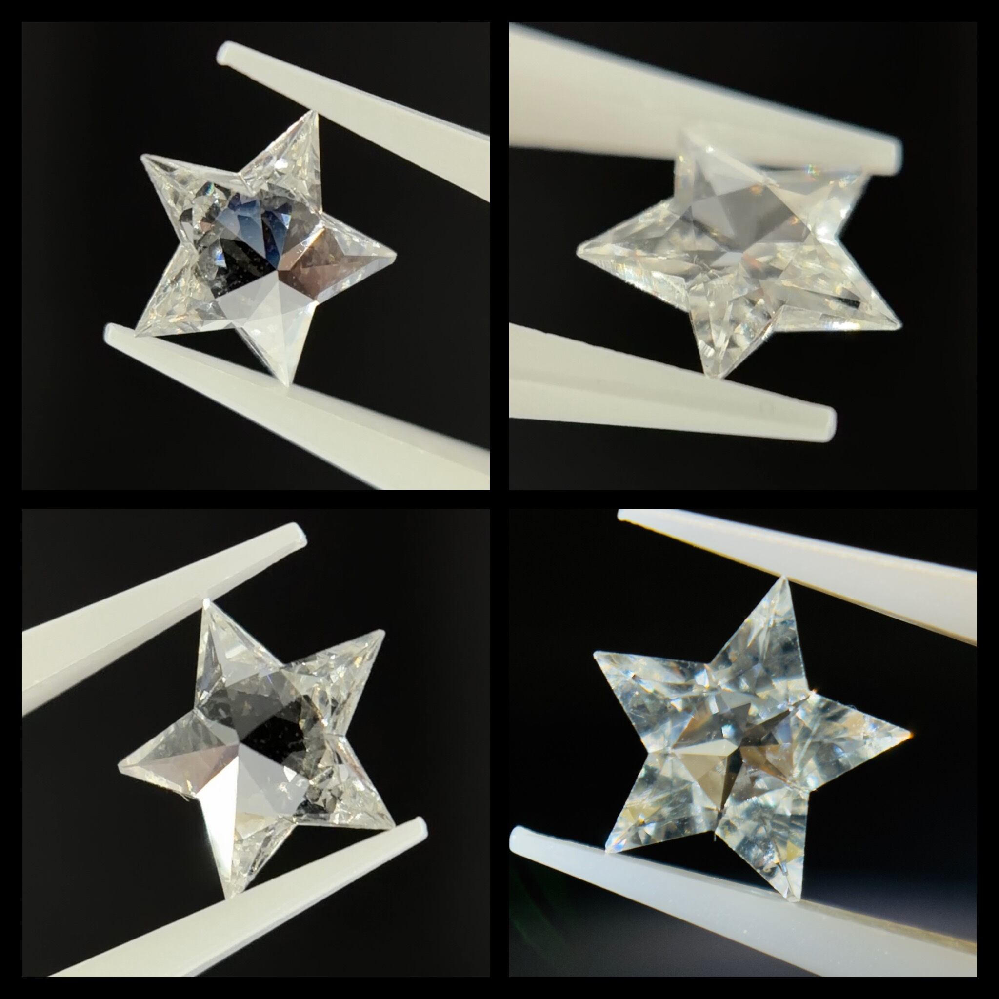 スターカットダイヤモンド 超特大 H SI2 約1カラット 天然星形ダイヤ