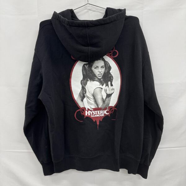 HYSTERIC GLAMOUR ジップアップパーカー ブラック Sサイズ90s Supreme×HYSTERIC GLAMOUR/シュプリーム×ヒステリックグラマー【21SS