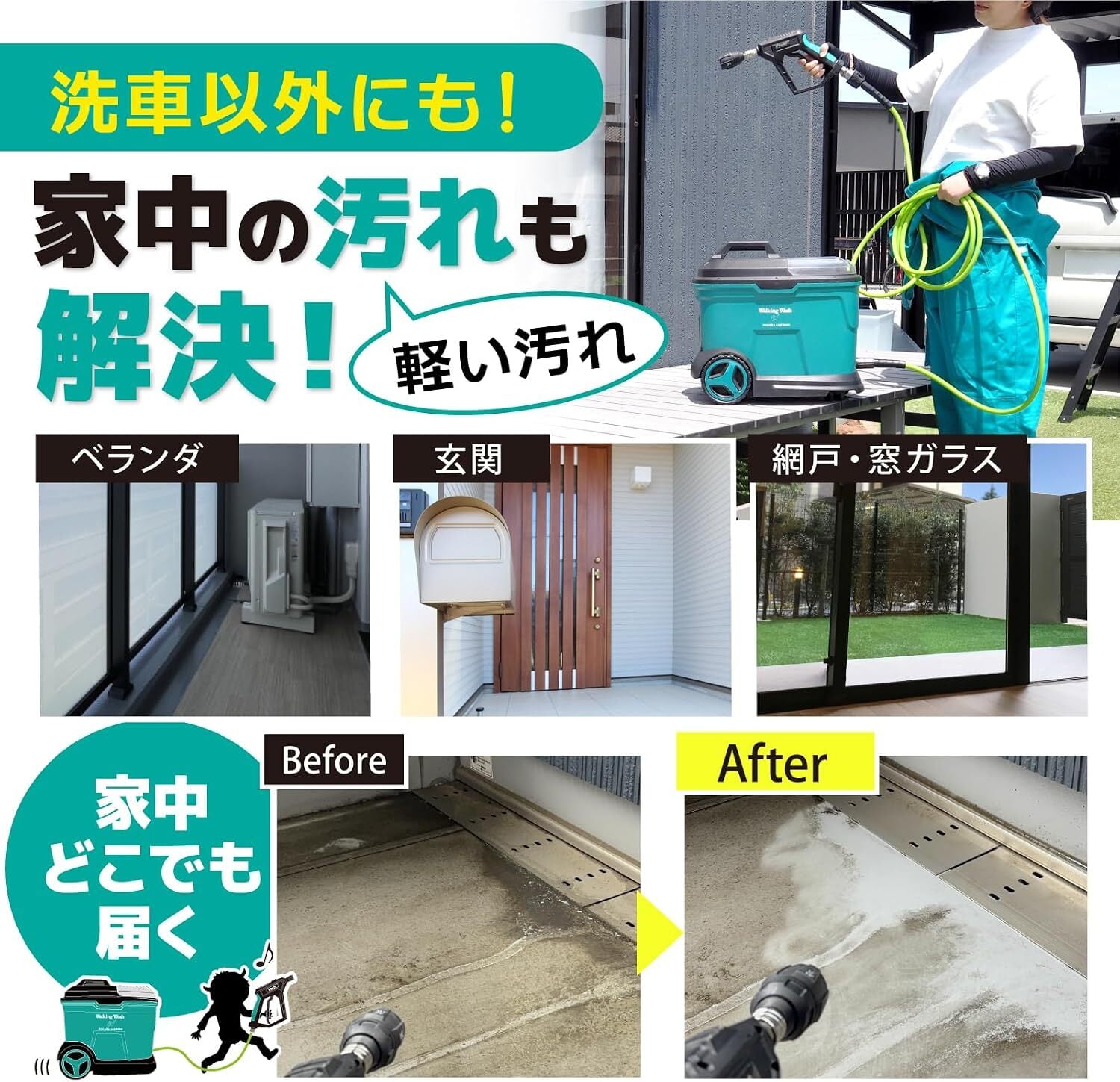 ウォーキングウォッシュ「動く洗車場」 | ながら洗車 公式ショップ