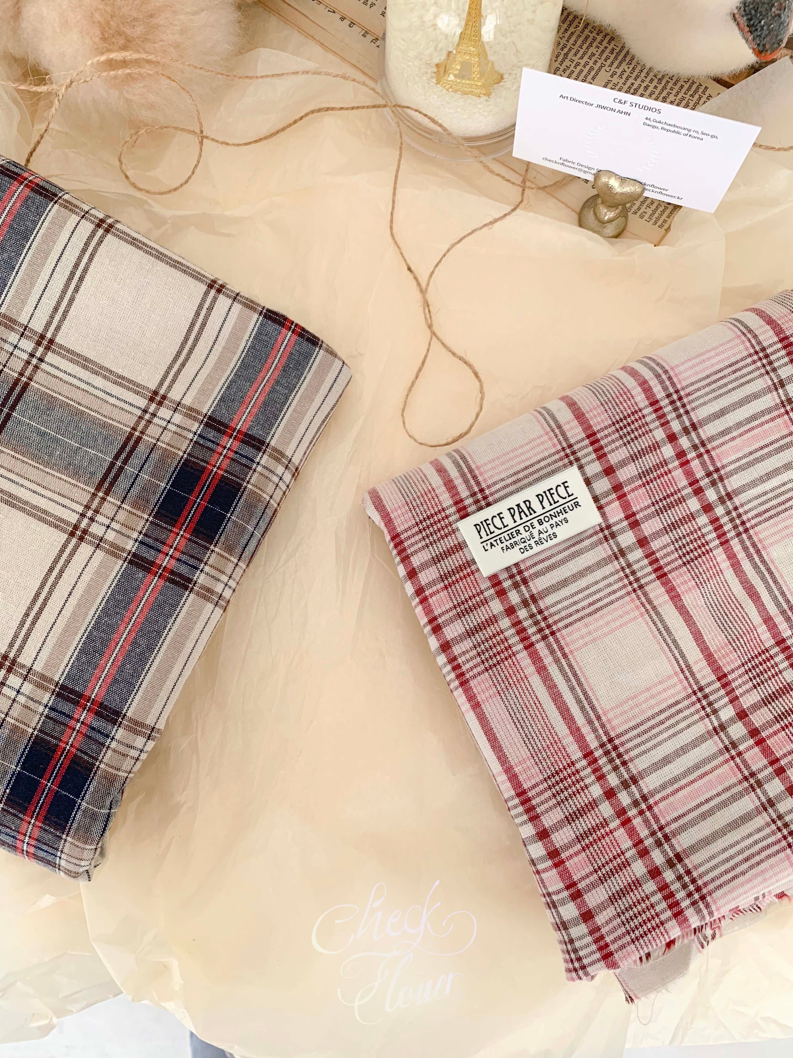 【即納】ヨーロッパチェック コットン生地