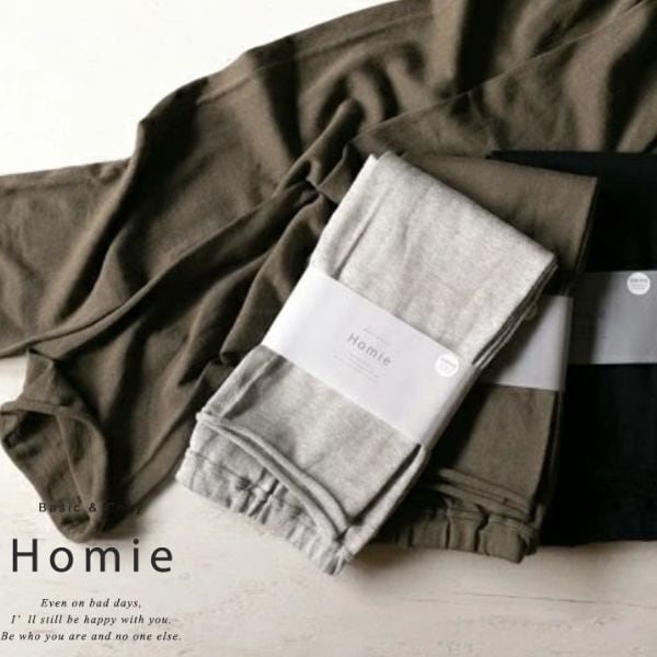 Homie コットンリネン ロングレギンス HL006