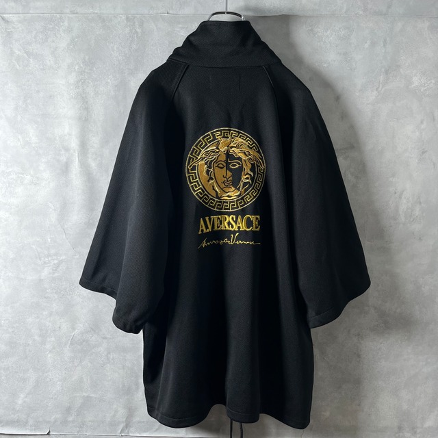 #6165 "A.VERSACE" logo embroidery short-sleeve jacket