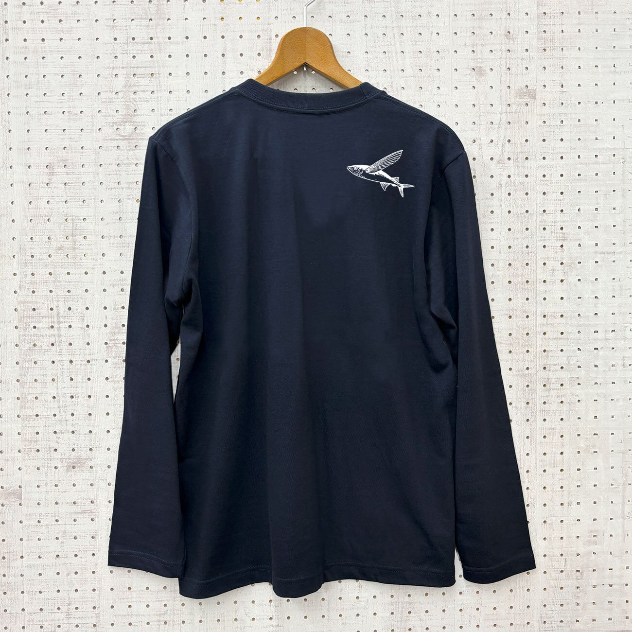 サンマ 長袖Tシャツ 3カラー ネイビーカーキ 杢グレー メンズ