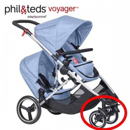 phil&teds voyager buggy 2015-2019モデル  フィルアンドテッズ　ボイジャー　前輪タイヤホイール×１点