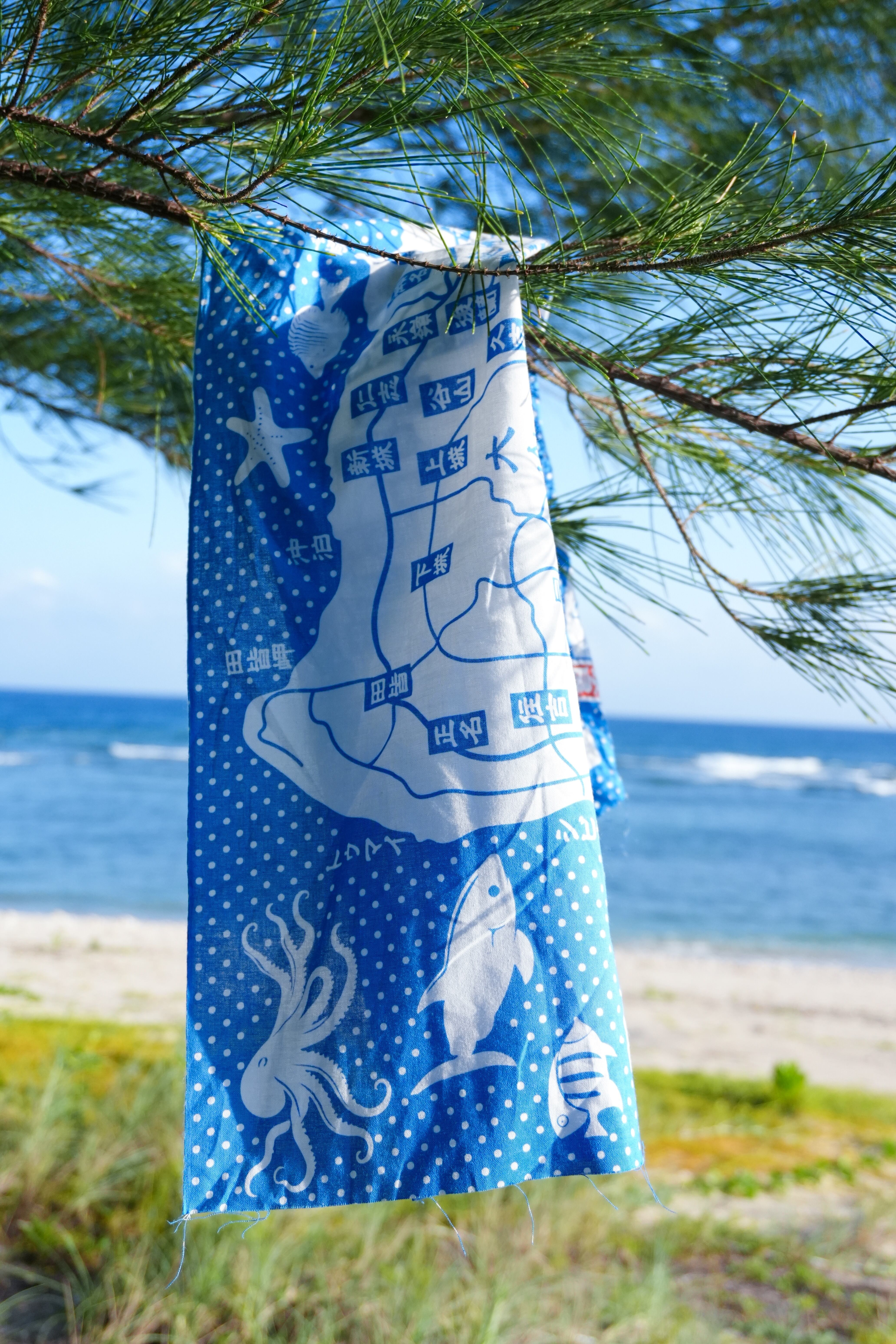 てげてげ屋/手ぬぐい/てぬぐい/地図/沖永良部島 | おきのえらぶ島観光