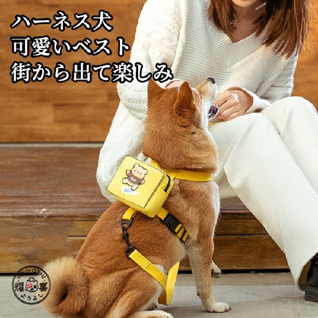 【色: オレンジ】【令和4年アップグレード】 S&L 犬用ハーネス 小型犬 中型