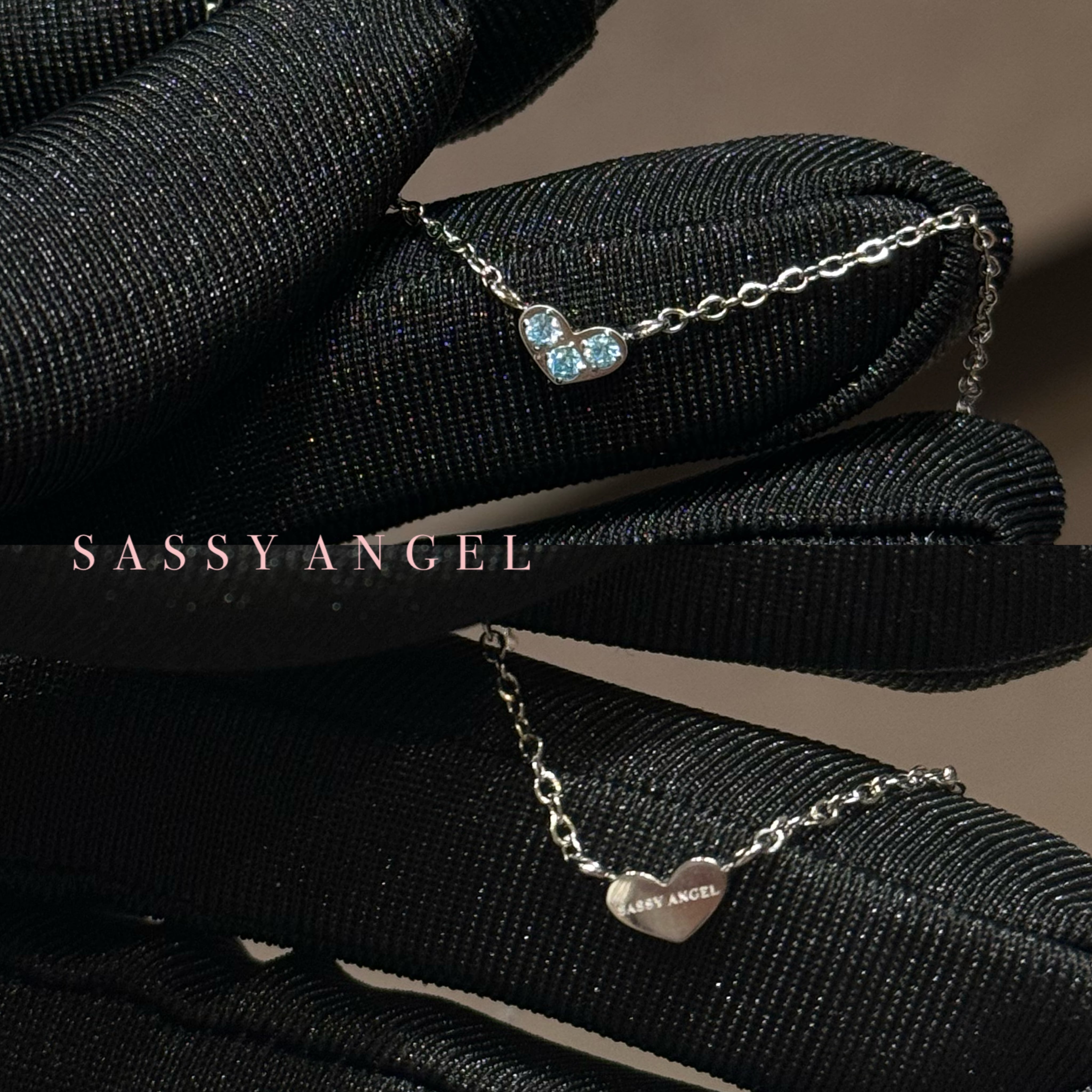 birth stone heart necklace シルバー [236] | SASSY ANGEL