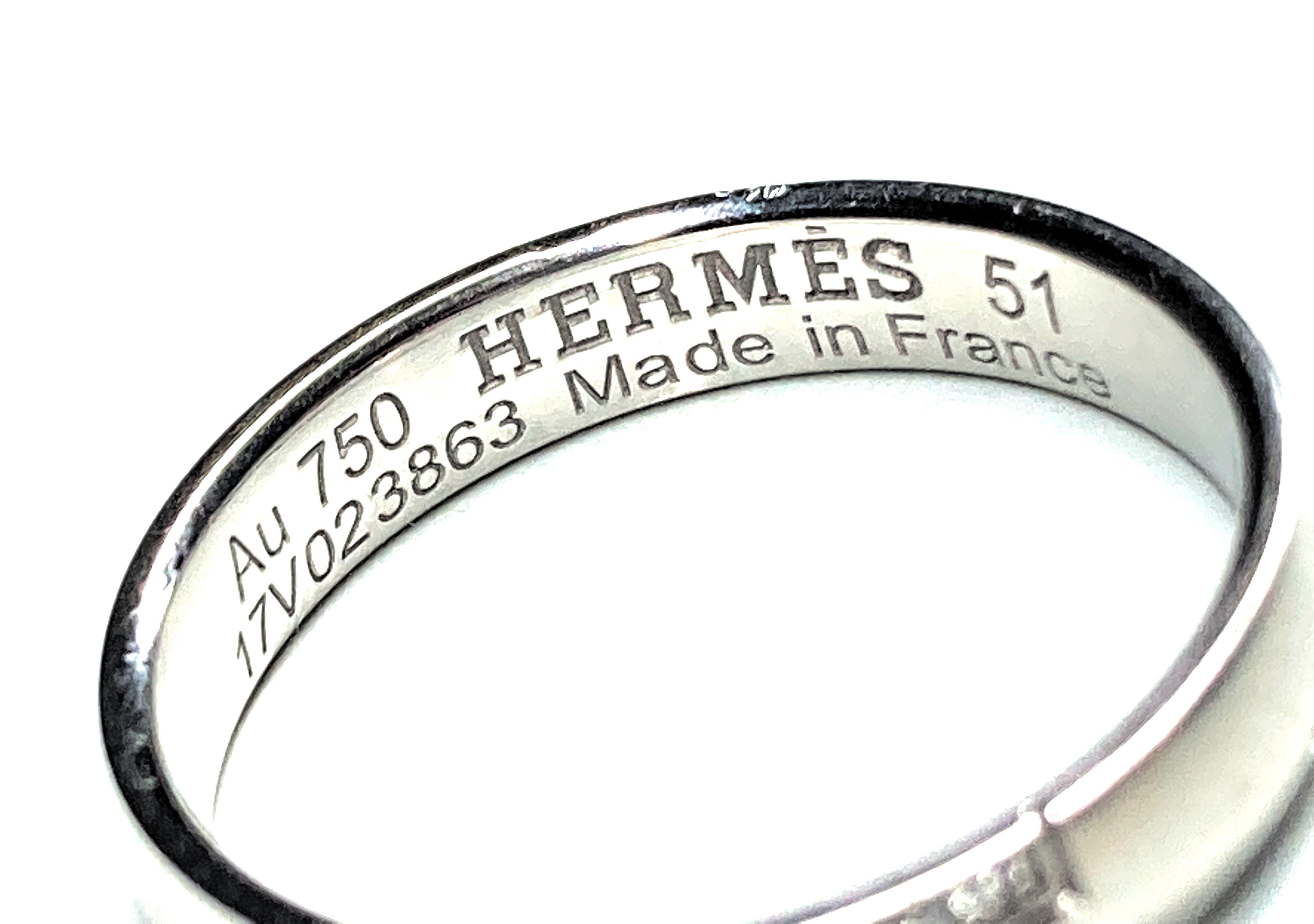 エルメス HERMES ヘラクレス リング 指輪 K18 Au750 WG 金
