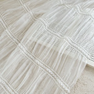 【1個】期間限定予約販売♪70×50㎝ギャザーレース布 ホワイト