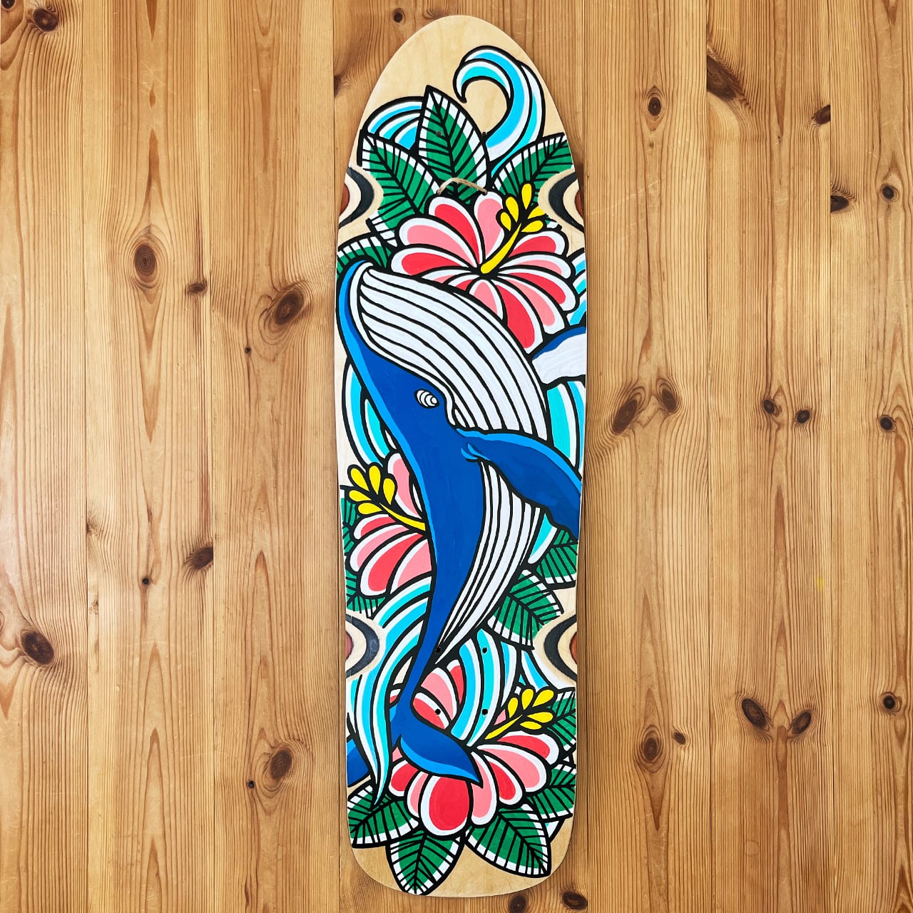 Skateboard Deck（Hibiscus Whale）